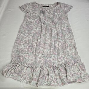 Lauren Ralph Lauren Paisley Print Ruffle Hem Nightgown LRL Black Label Pajamas
